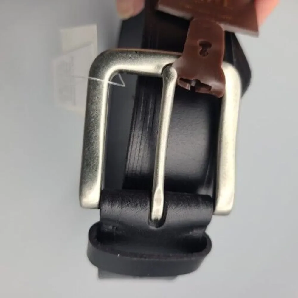 Frye Belt Mens Triple Heat 38mm Creased Black Leather Belt New Size 30